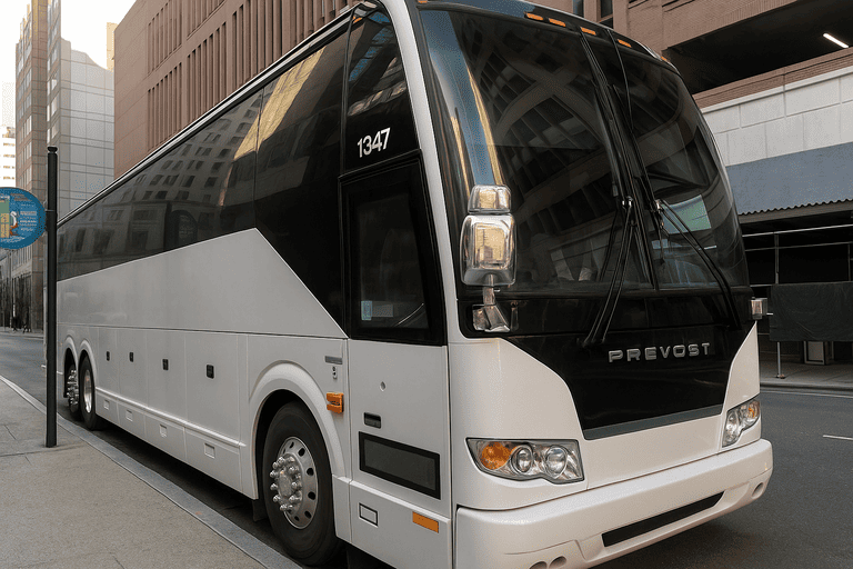 a Charter Bus Rental Bridgeport coach bus